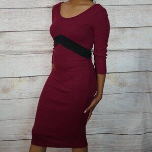 Burgundy Bodycon Dress